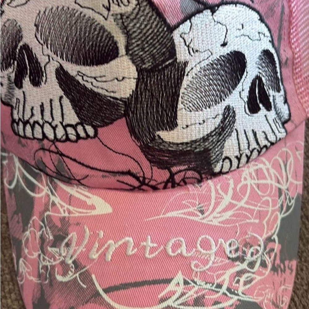 3 Pcs Unisex Women’s Mens Vintage Skull One Size Mesh Cap Hat